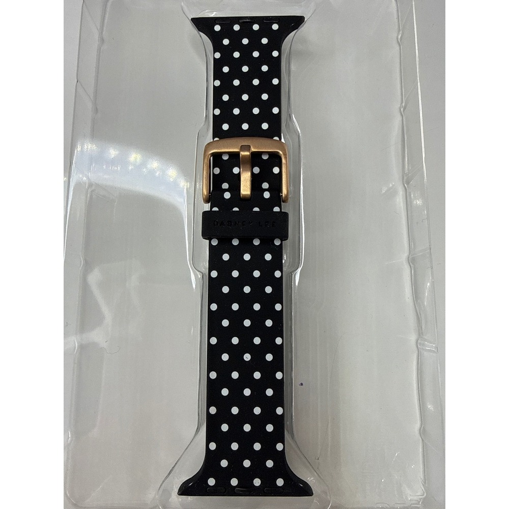 Dabney Lee Dottie Silicone Apple Watch Band 42/44mm Black Polka Dot Strap
